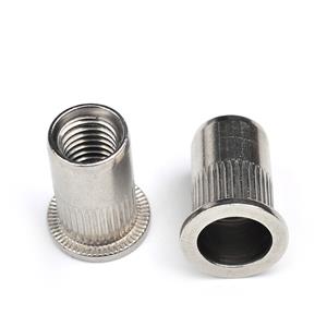 Flat Head Knurled Body Stainless Steel Rivet Nut