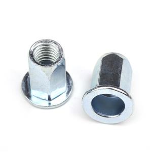 Flat Head Full Hex Body Carbon Steel Rivet Nut