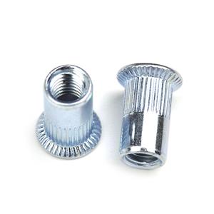 Countersunk Head Knurled Body Carbon Steel Rivet Nut