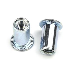 Countersunk Head Plain Body Carbon Steel Rivet Nut